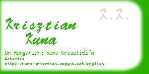 krisztian kuna business card